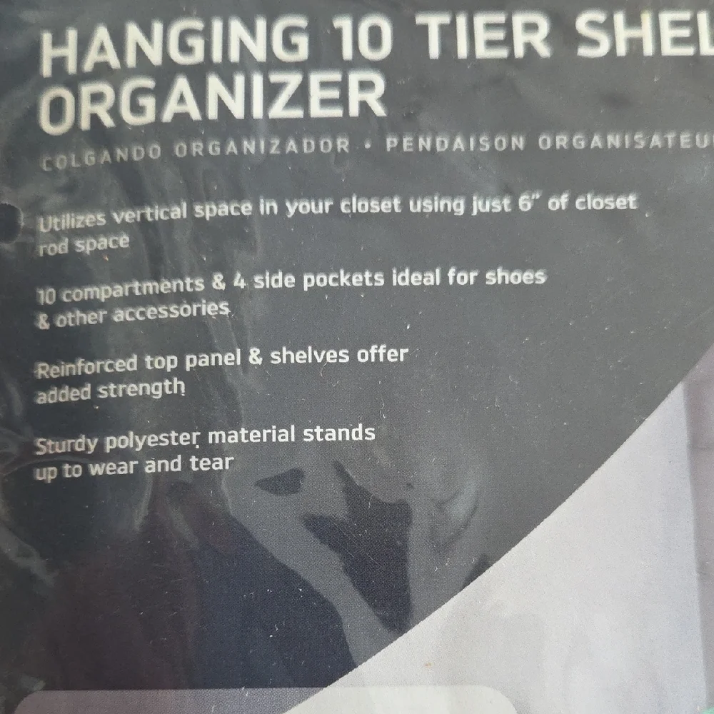 Samsonite 10 Tier Shelf Organizer - Black and Orange
